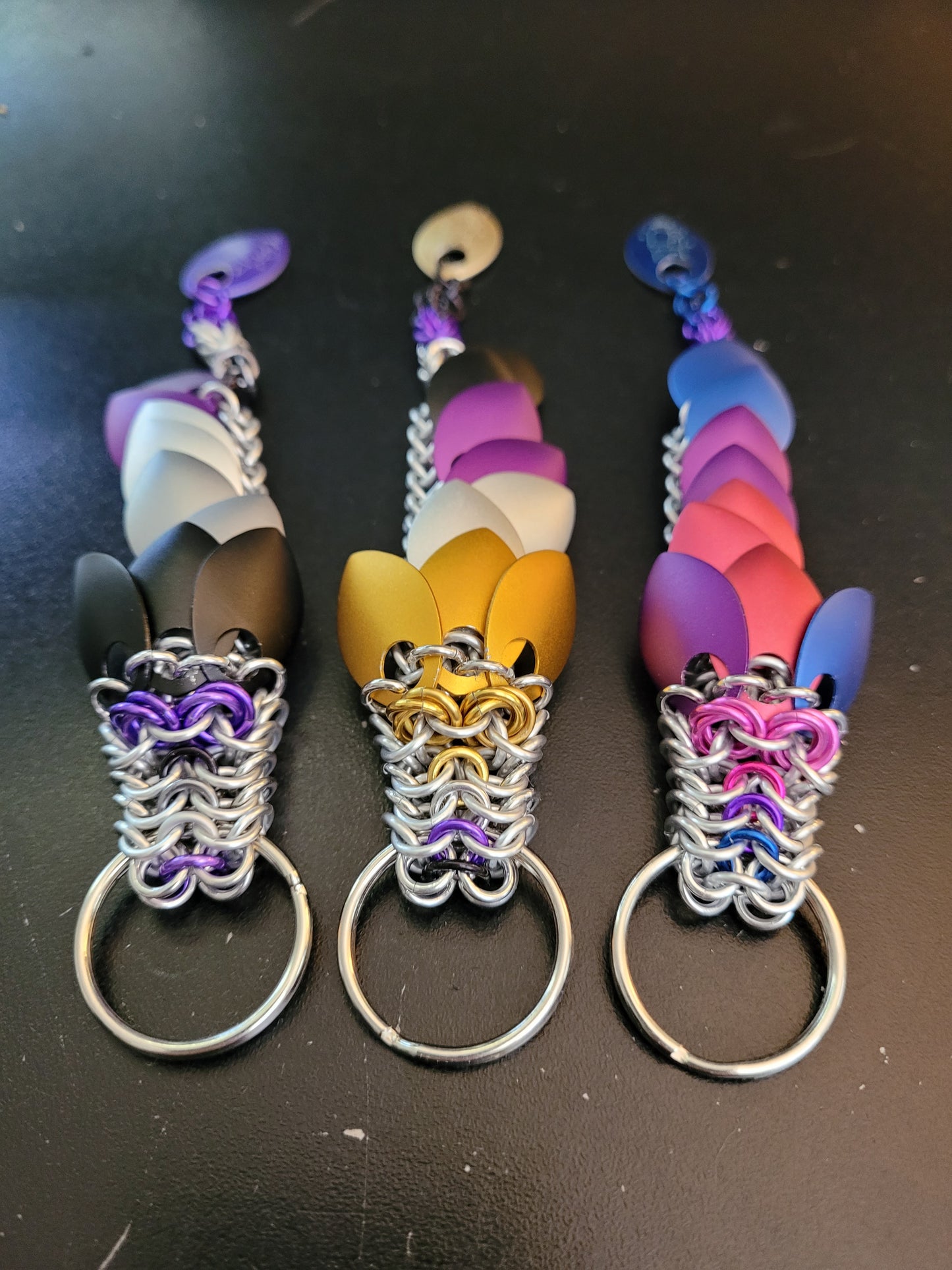 Mini Dragon Scale Keychain Sculpture Custom Color