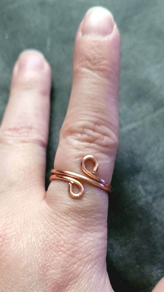 Copper on sale finger ring